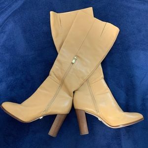 Cream Leather Boots